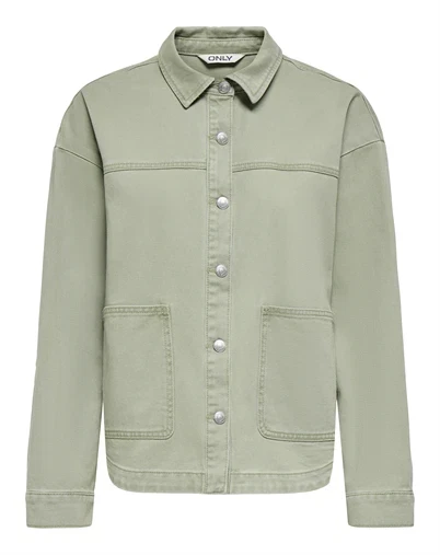 Only - ONLLara Denim Shacket Jakke - Laurel Wreath